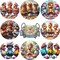 8 Pcs Chicken Diamond Art for Adults Coasters Animal Diamond Painting Coasters Kit for Beginners DIY Diamond Art Dot Coasters Diamond Art Painting Kits.